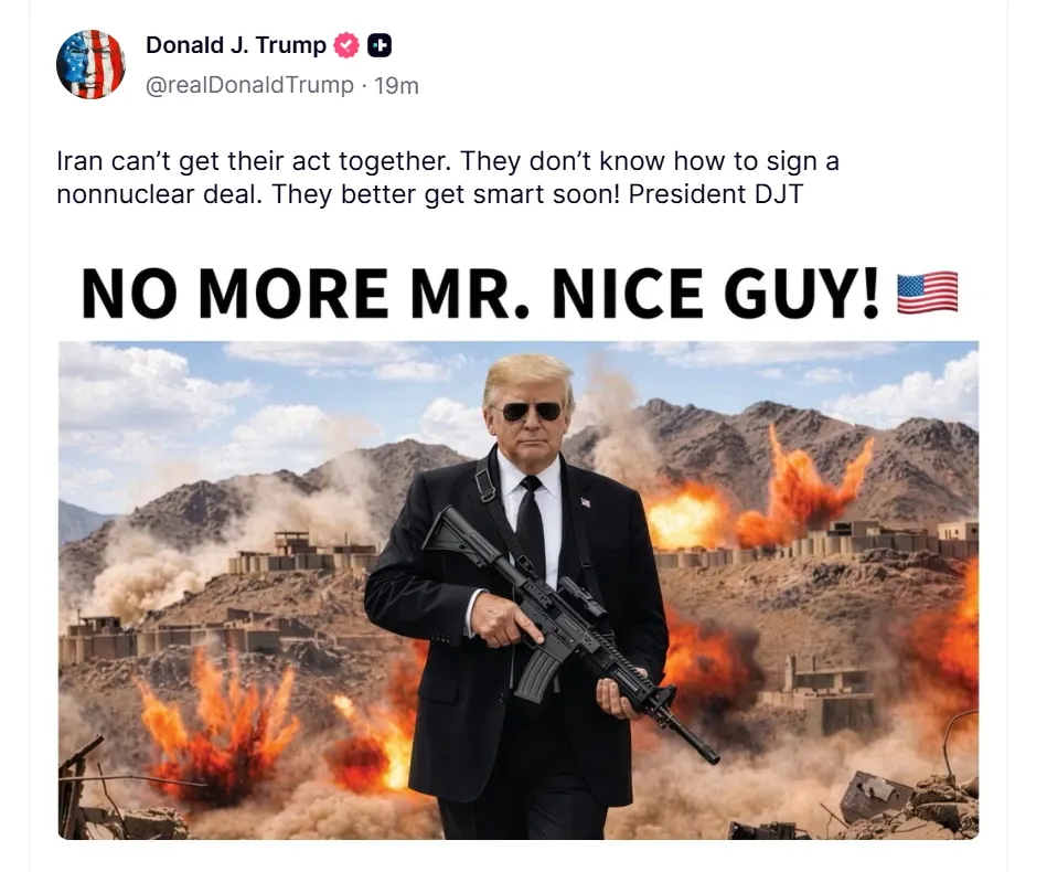 Donald Trump amenință, din nou, că «șterge de pe fața Pământului» Iranul dacă atacă nave americane