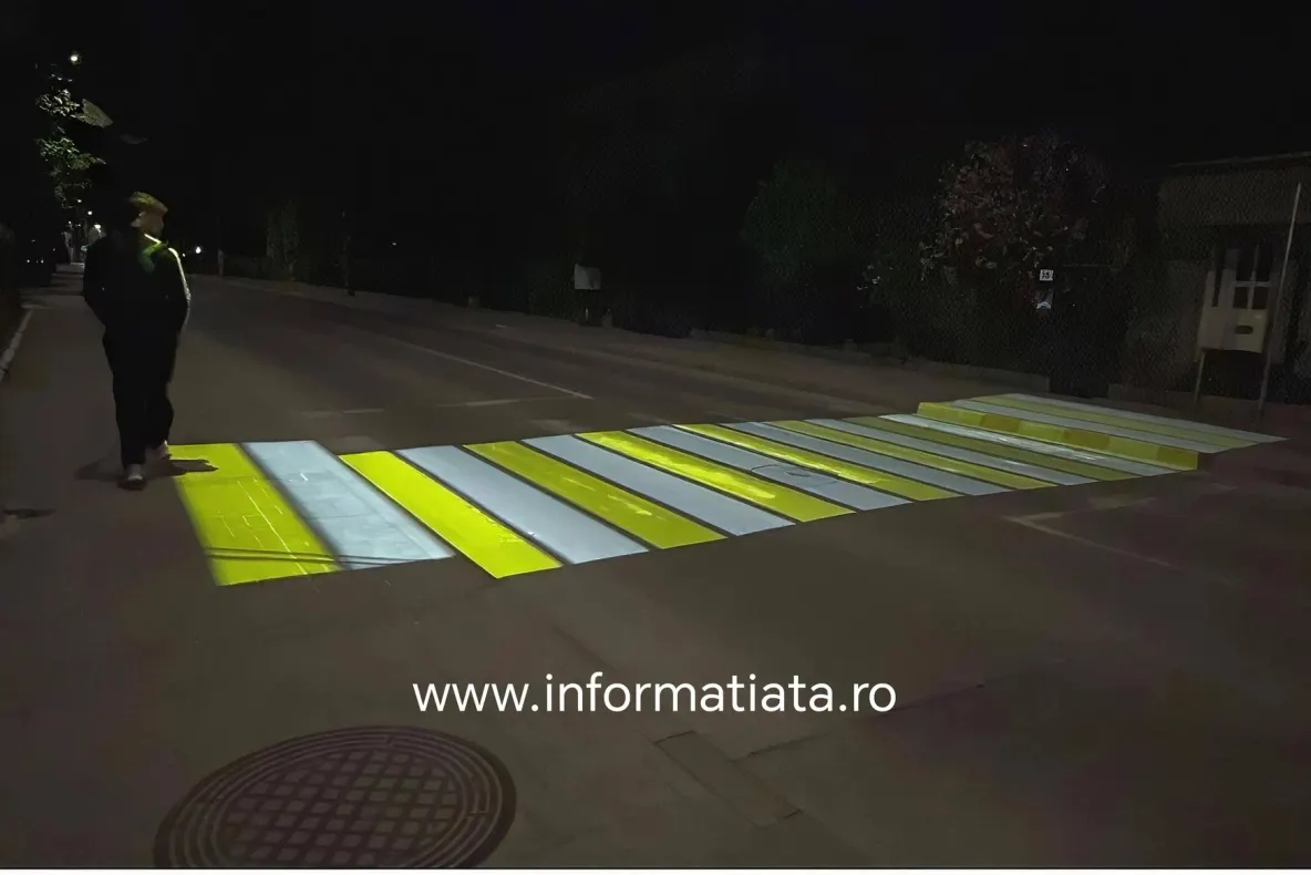 Premieră în România: treceri de pietoni iluminate cu laser pentru creșterea siguranței rutiere