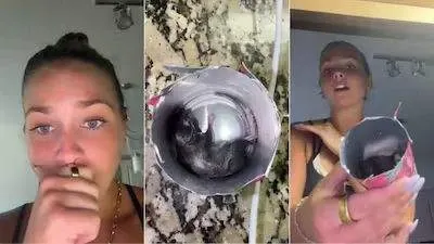 Descoperire șocantă într-o doză de energizant! O tânără susține că a găsit un șoarece mort după ce a băut jumătate din băutură