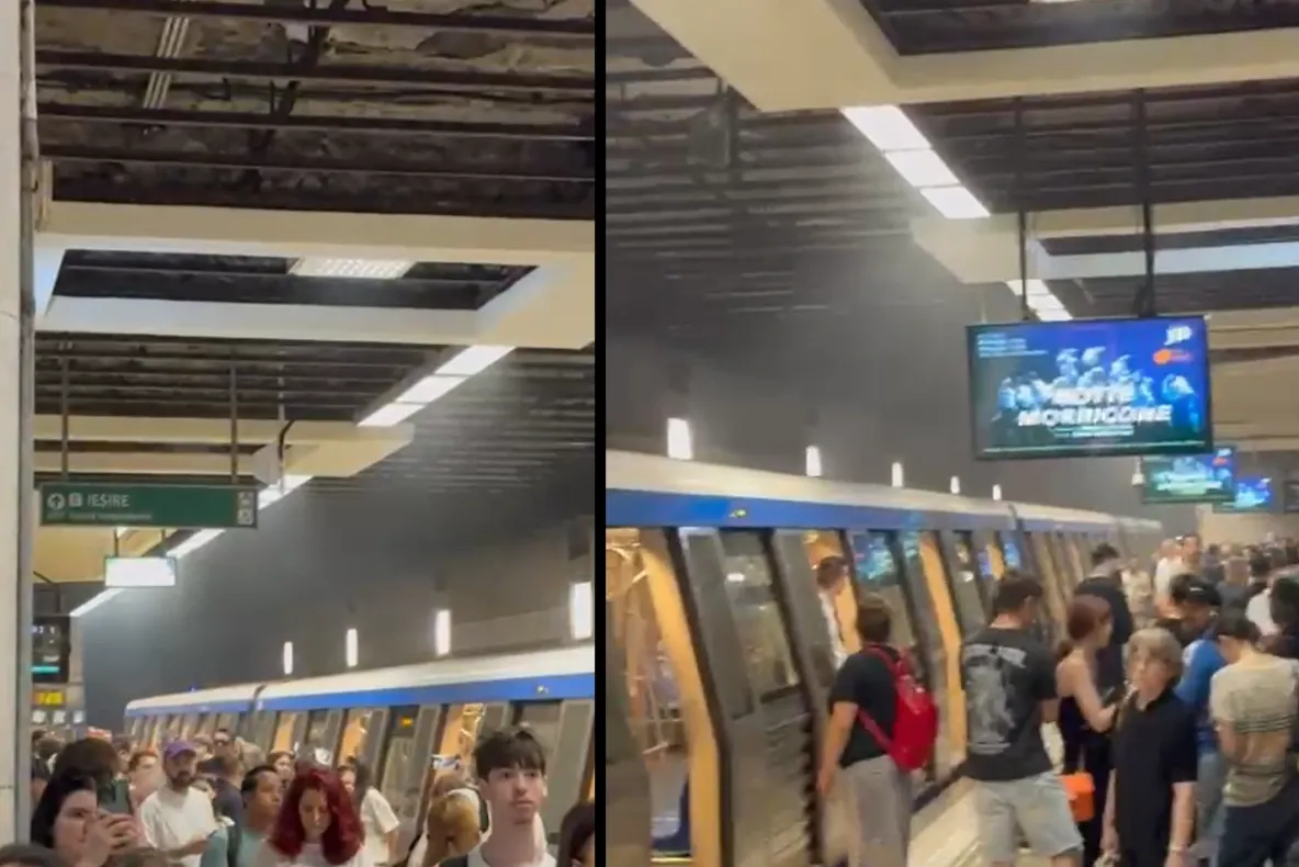 Panică la metroul din București: fum și miros puternic de ars la Piața Unirii 2  -VIDEO