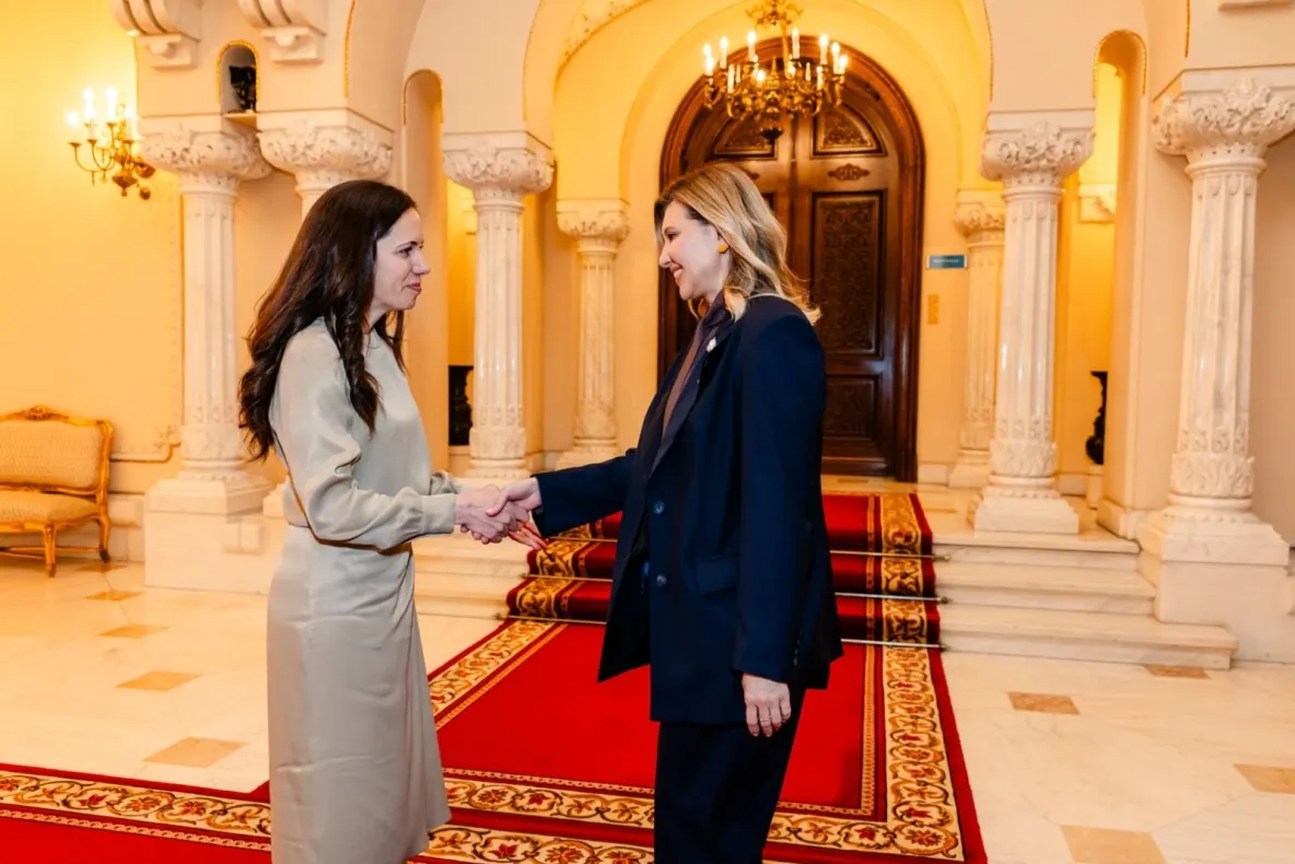  Mirabela Grădinaru a primit-o pe Olena Zelenska la Palatul Cotroceni. Imagini de colecție cu cele două prime doamne