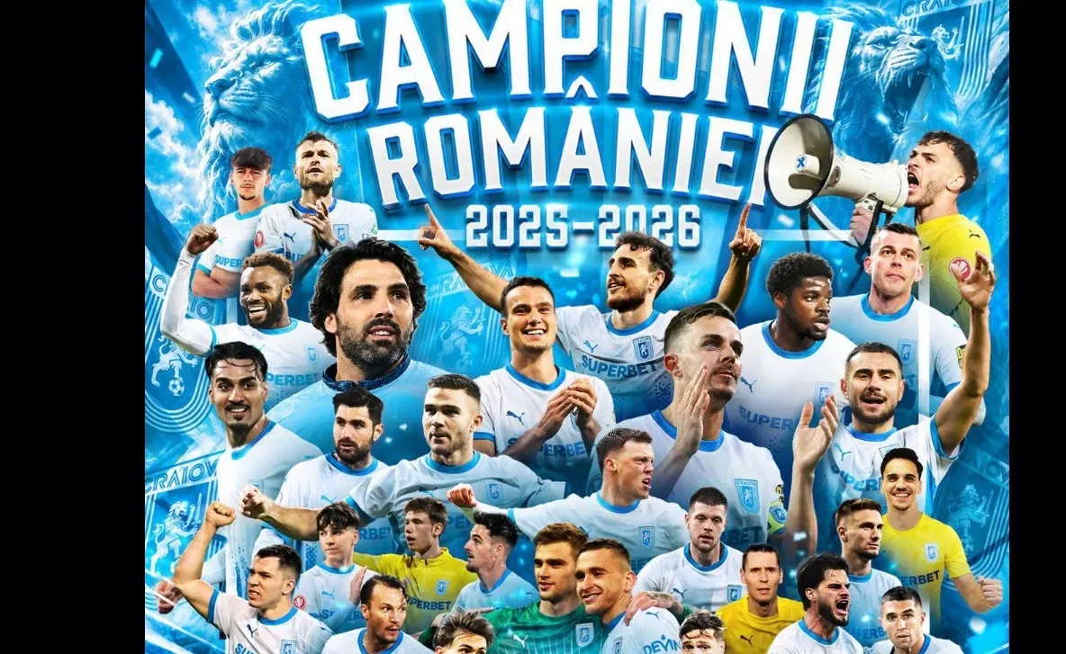 Univeristatea Craiova, campioana României la fotbal, după 35 de ani de așteptare