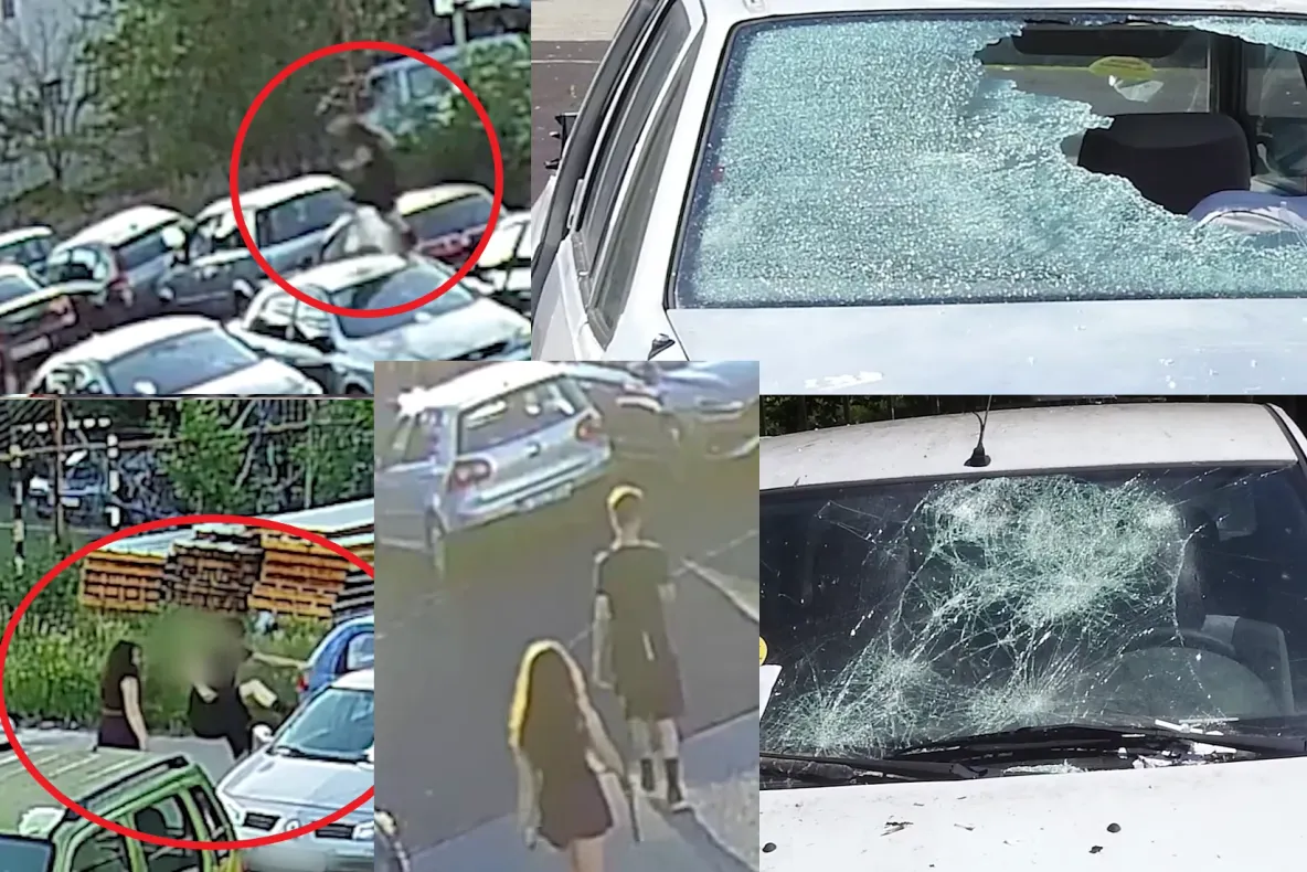 Scene șocante în Sectorul 4: doi adolescenți au vandalizat mai multe mașini în plină zi - VIDEO