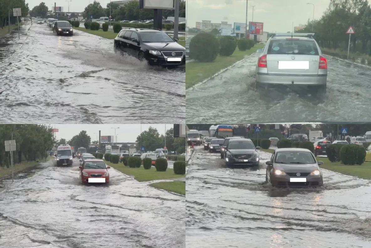 Rupere de nori în Buzău. Mai multe străzi au fost inundate în urma unei ploi torențiale- FOTO 