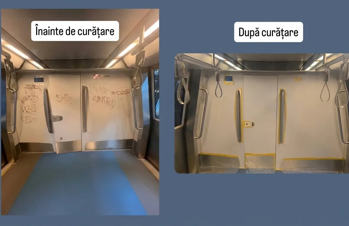 Luptă cu vandalismul în subteran. Patru garnituri de metrou, redate circulației: anunțul Metrorex