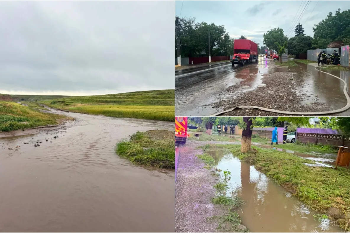 Ploile au făcut prăpăd în județul Galați. Șapte localități au fost afectate de inundații 
