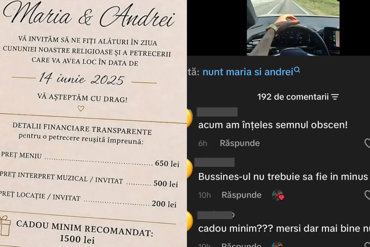 Invitație de nuntă virală în mediul online. Mirii au trecut pe hârtie „cadoul minim recomandat”: 1.500 de lei pentru fiecare invitat