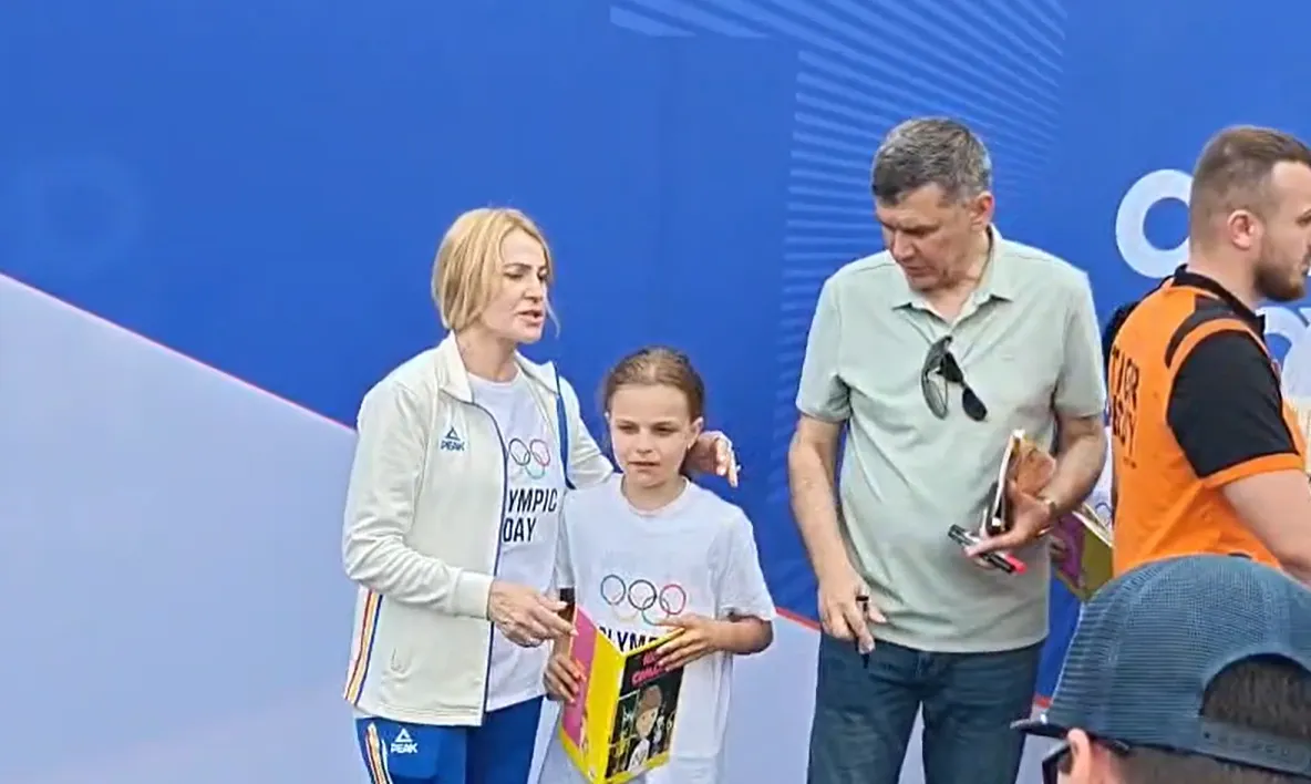Nadia Nadia Comăneci a dat startul Crosului Național ''Ziua Olimpică'' - VIDEO