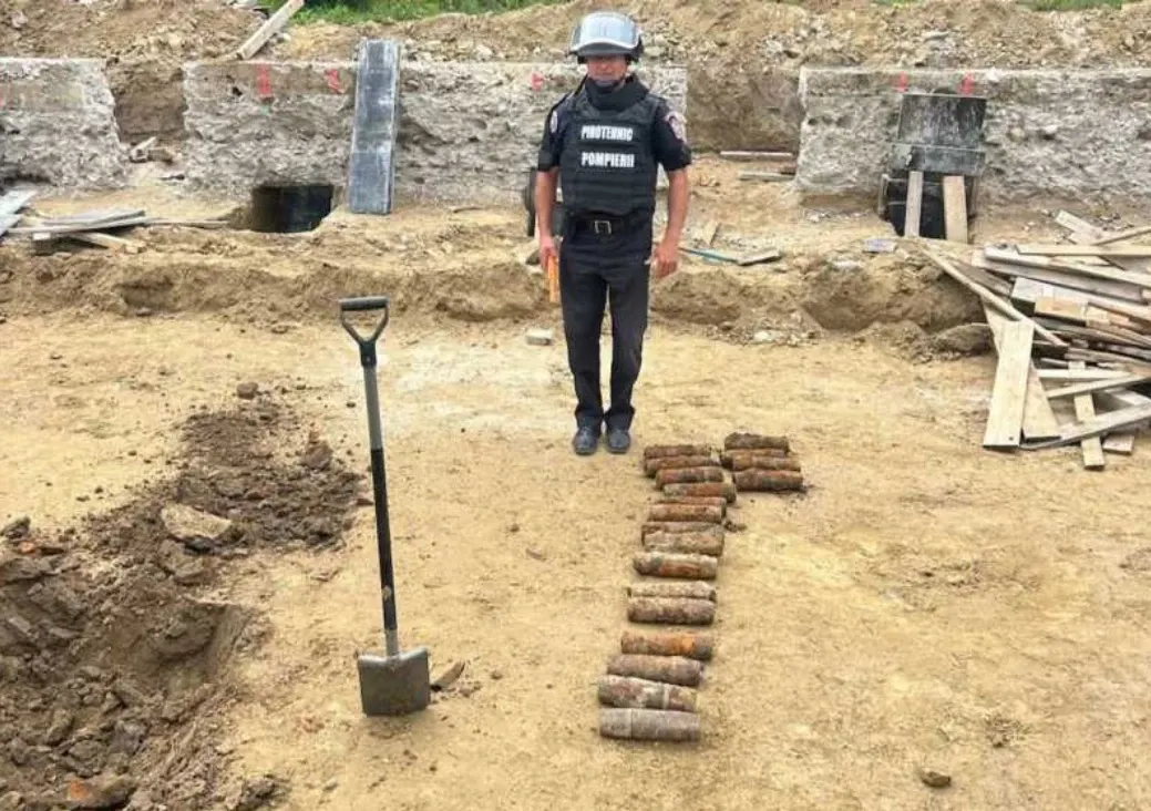 Au descoperit un întreg arsenal pe un șantier din Buzău. Ce s-a întâmplat cu elementele de muniție rămase neexplodate