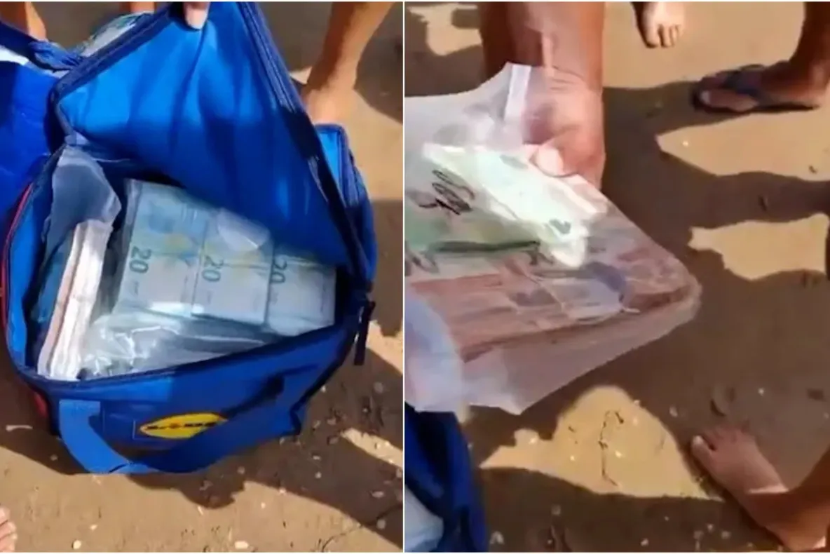 În jur de 700.000 de euro au ajuns pe o plajă plină de turiști. Oamenii s-au înghesuit să adunce bancnotele aduse de valuri