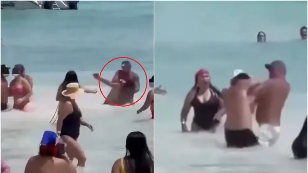 Bătaie pe plajă! Un bărbat a agresat două femei, iar apoi a fost luat la pumni de turiști