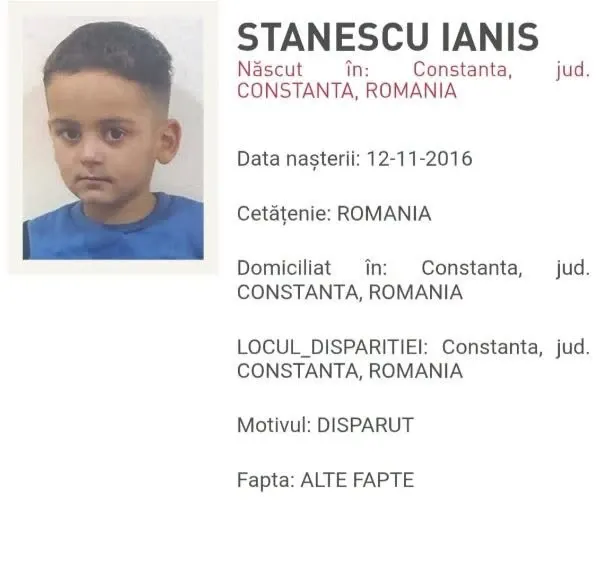 RO-ALERT în Constanța. Un copil de 9 ani este căutat de polițiști după ce a plecat de acasă