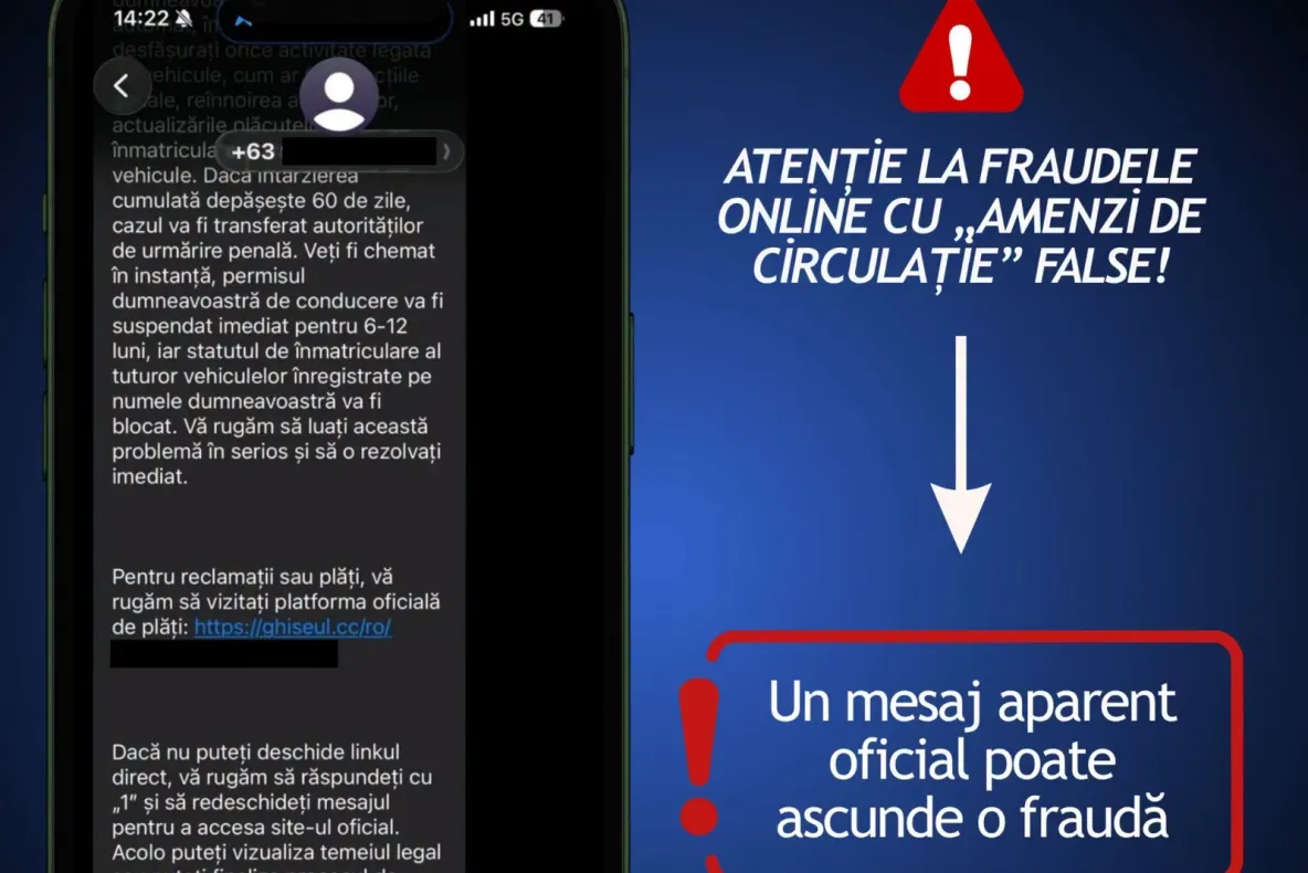 Tentative de fraudă online sub pretextul unor amenzi de circulație false. Avertismentul DNSC