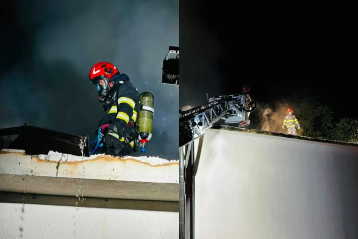 Incendiu puternic la o școală din județul Cluj. Pompierii au luptat peste opt ore cu flăcările