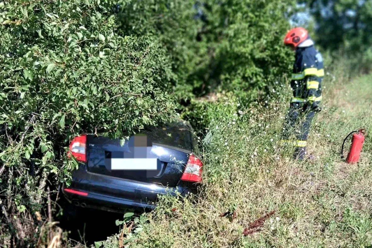 Accident în județul Teleorman. Un bărbat de 32 de ani a fost rănit în urma coliziunii dintre două autoturisme