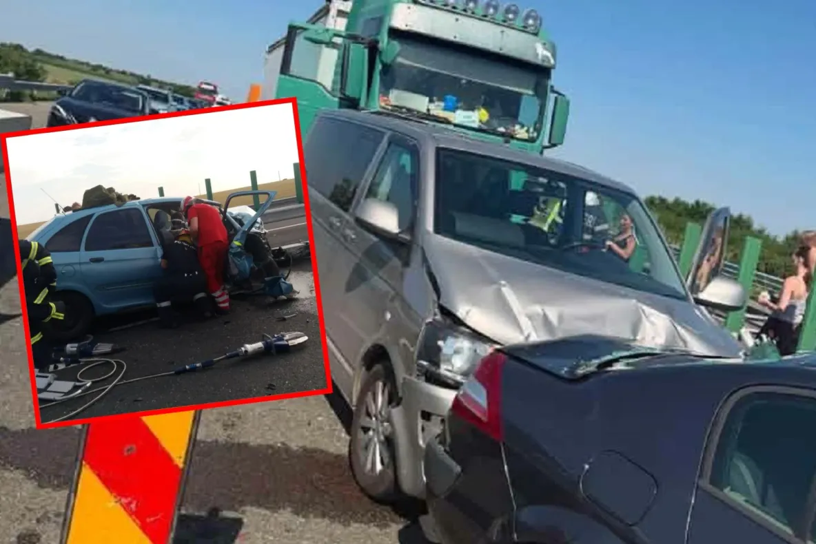 Carambol cu patru mașini pe A2 București-Constanța, la Fetești. O persoană a fost rănită 