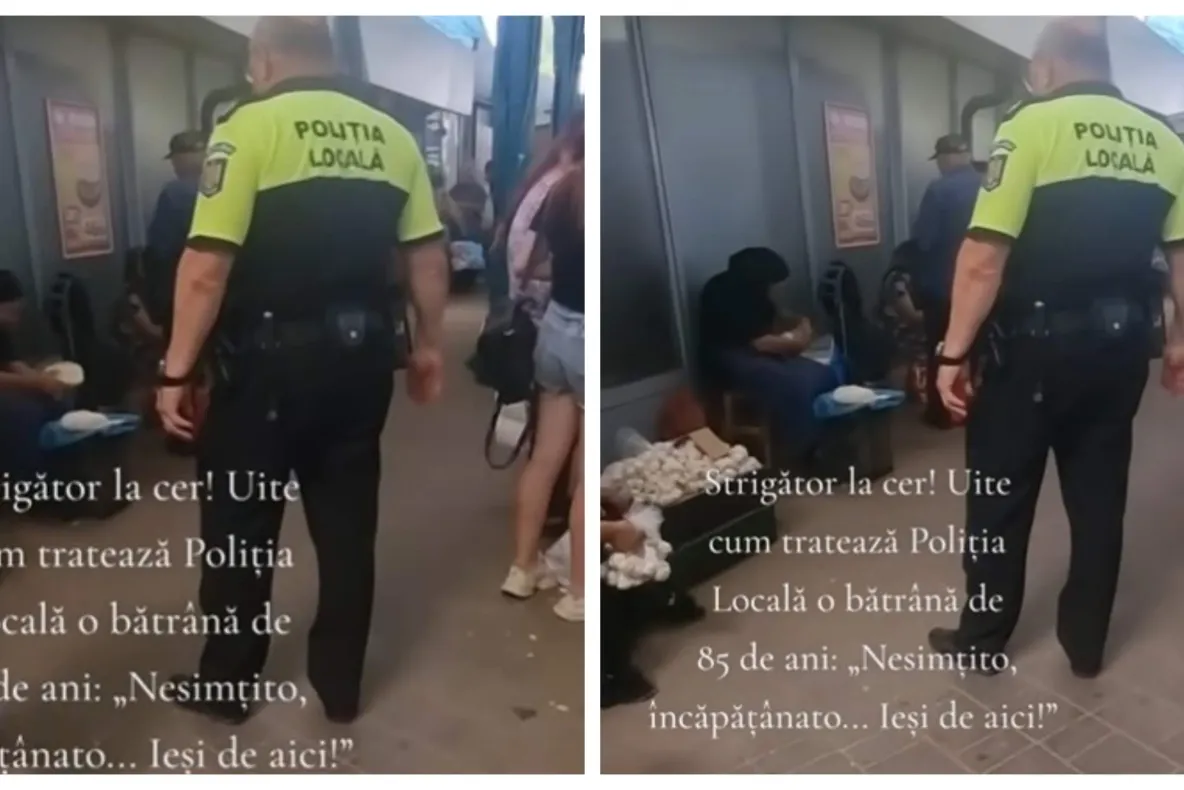 Incident revoltător într-o piață din Buzău. O femeie în vârstă ar fi fost jignită și alungată de un polițist local