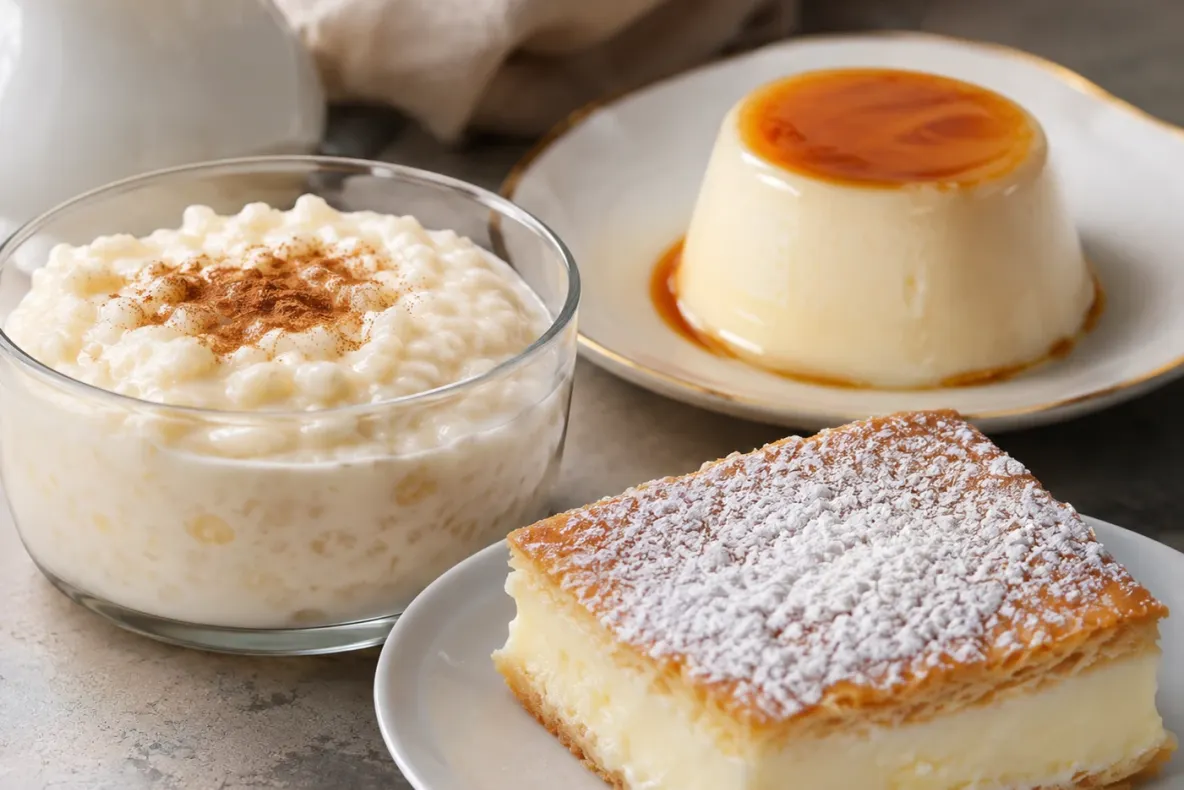 Deserturile copilăriei care nu se demodează niciodată. Trei rețete simple cu lapte, perfecte pentru weekend