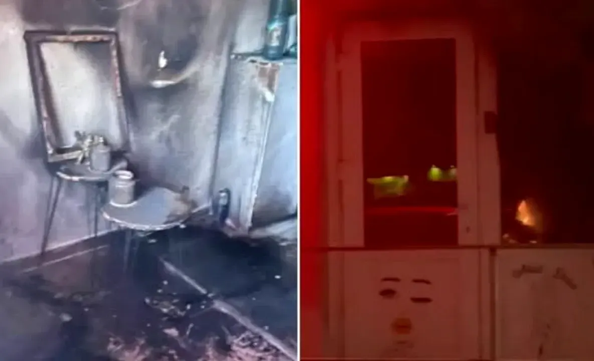 Incendiu provocat intenționat la un salon de înfrumusețare din Iași: un recipient cu combustibil a fost aruncat prin geamul ușii