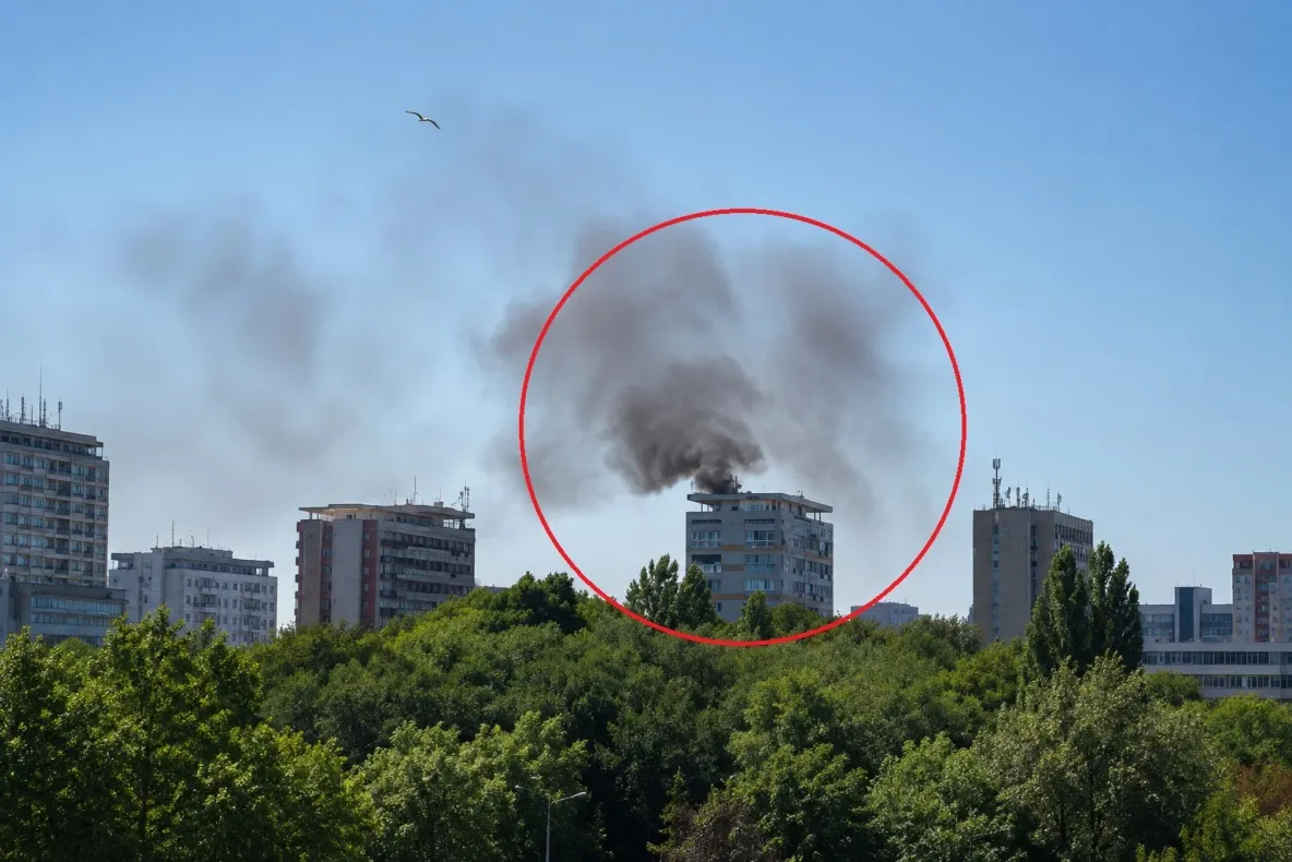 Incendiu într-un bloc din Sectorul 3 al Capitalei. Zeci de locatari s-au autoevacuat din imobil VIDEO