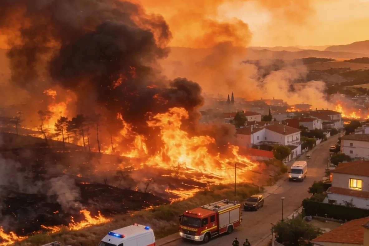 Spania, din nou în alertă din cauza incendiilor. Un nou focar masiv a izbucnit la vest de Madrid