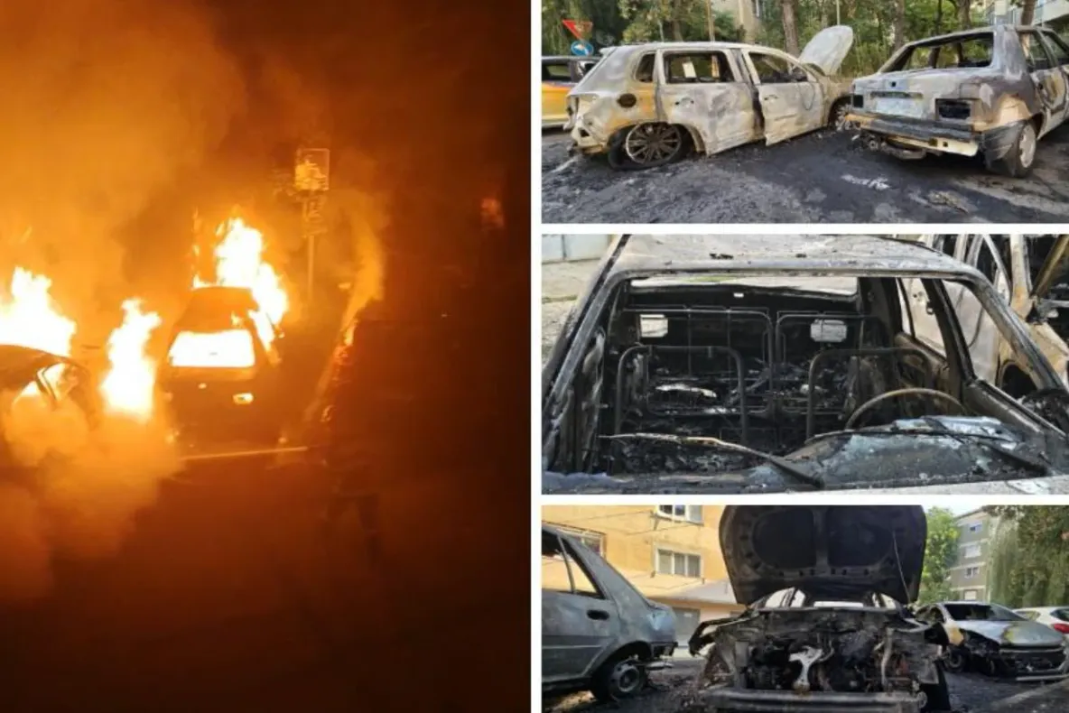 Incendiu devastator într-o parcare din Oradea: două mașini distruse complet - VIDEO