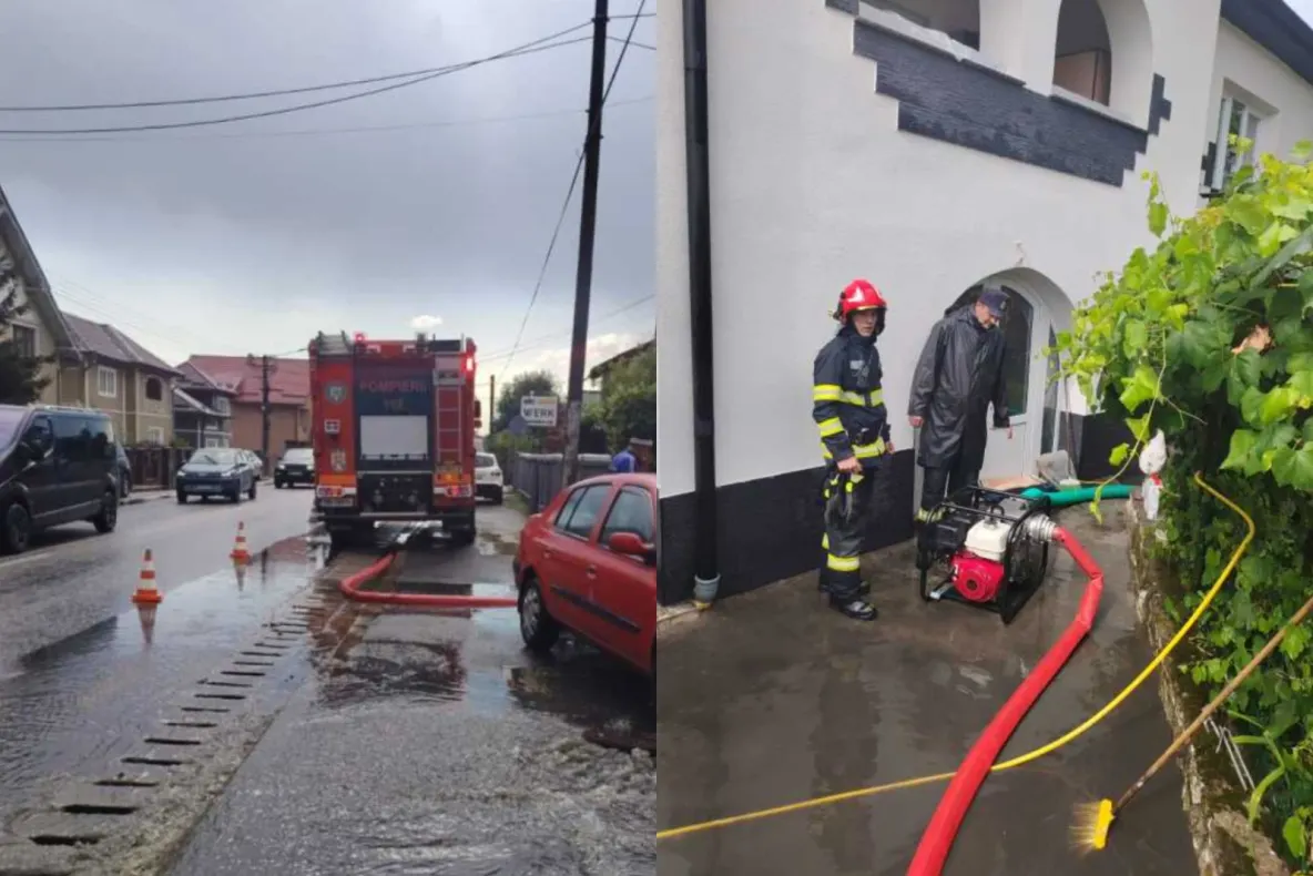 Furtuna a făcut ravagii în județul Maramureș. Copaci doborâți de vânt și gospodării inundate