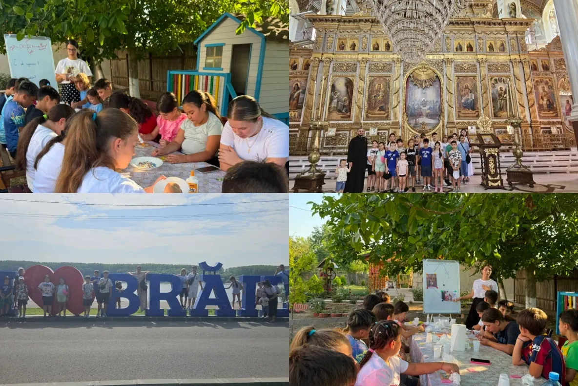 Copilărie, credință și comuniune. Un preot din județul Brăila transformă vacanța de vară în amintiri de neuitat -FOTO