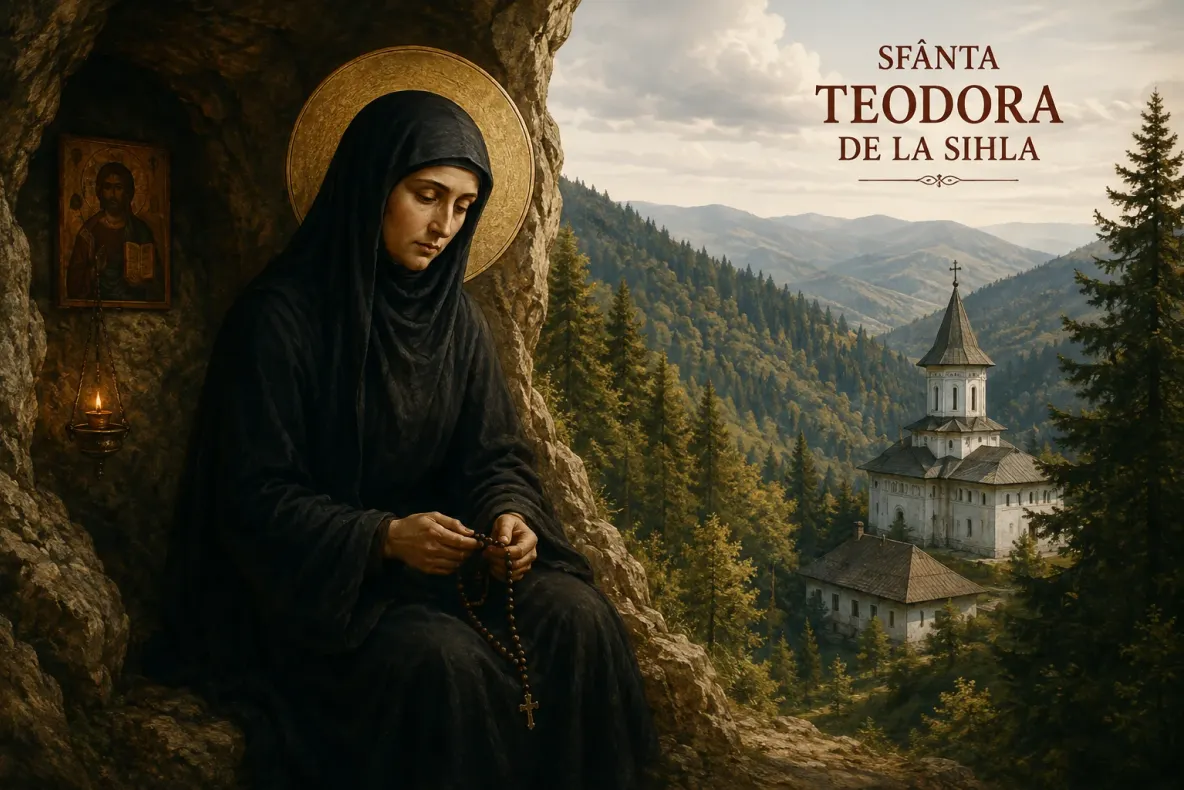 Sărbătoare 7 august: Sfânta Teodora de la Sihla, prima româncă trecută în rândul sfinților