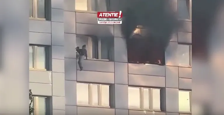 O femeie s-a aruncat de la etajul 11 în brațele unui pompier