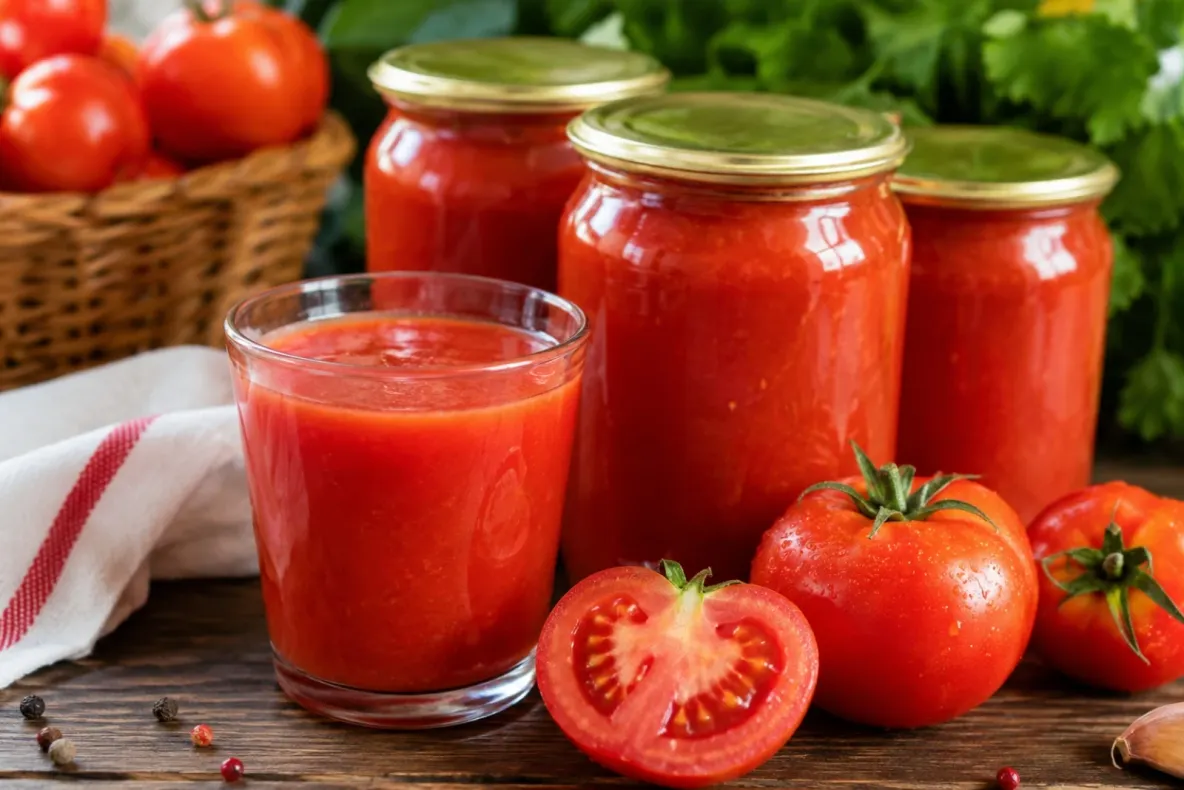 Suc de roșii pentru iarnă. Rețeta simplă și delicioasă care nu trebuie să lipsească din nicio cămară