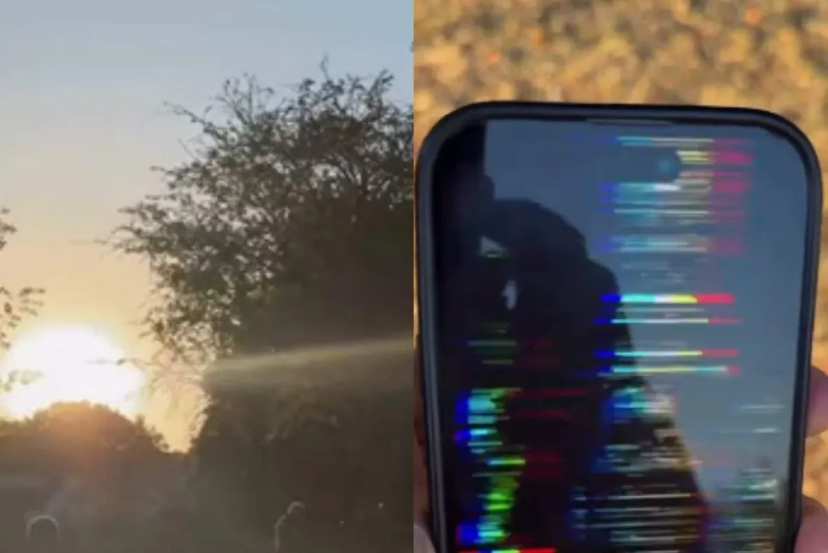  A încercat să filmeze eclipsa de Soare cu telefonul. Ce s-a întâmplat după câteva minute