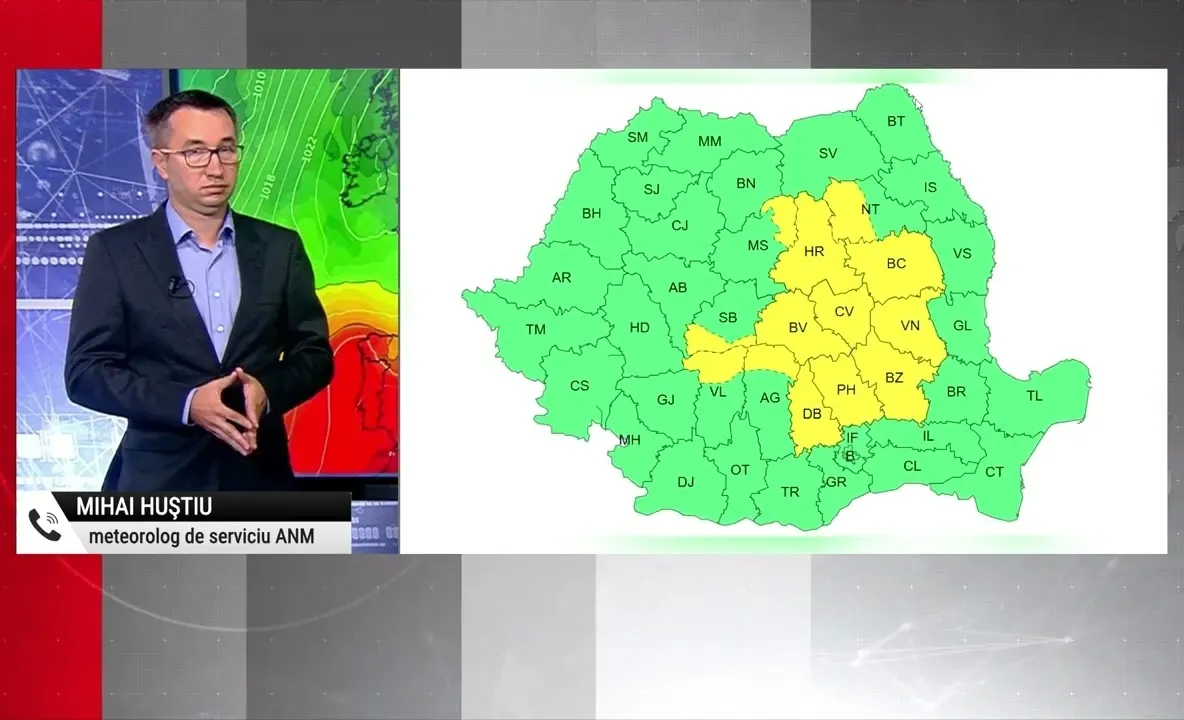 Vremea se schimbă radical. Cod galben de furtuni, vijelii și grindină în mai multe regiuni VIDEO