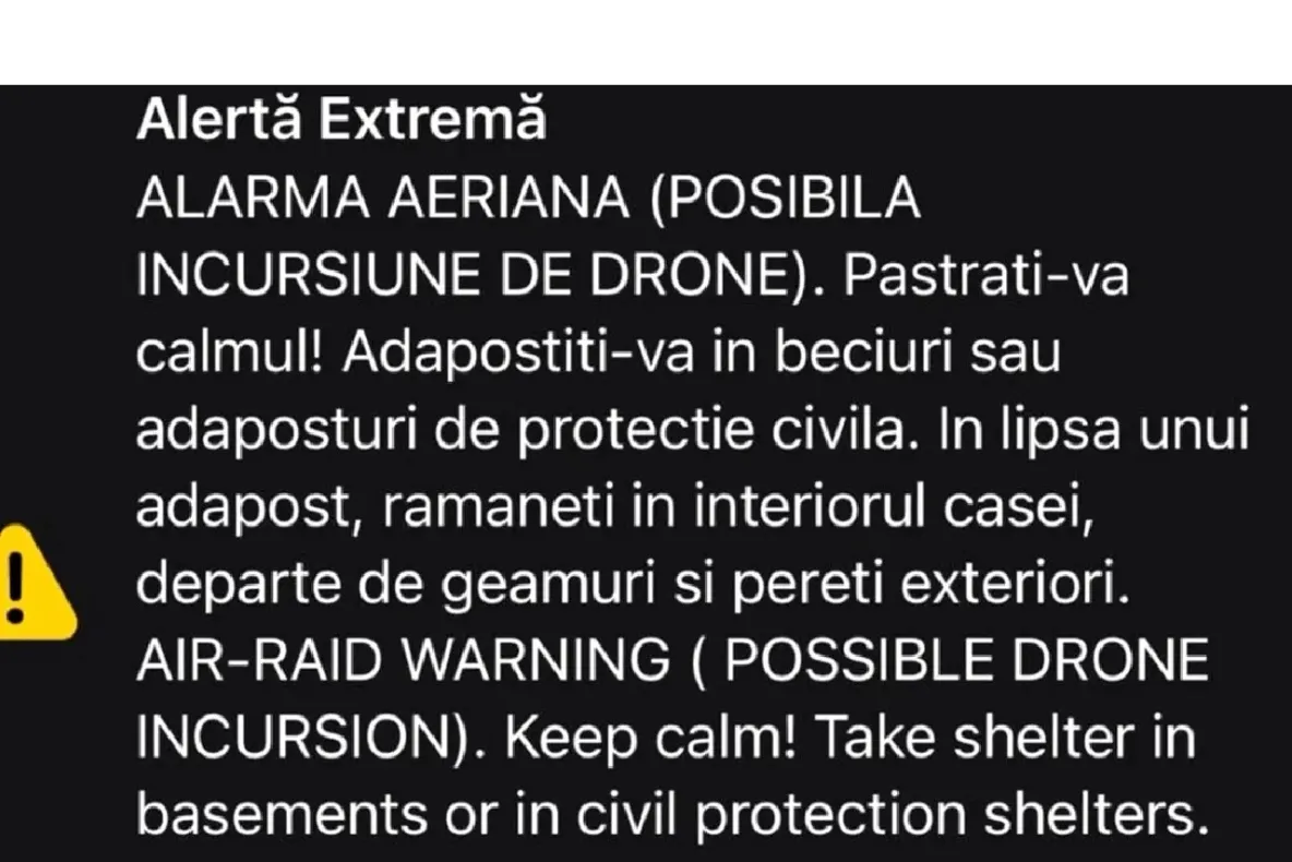 RO-Alert în Tulcea după identificarea unor ținte aeriene la granița cu Ucraina