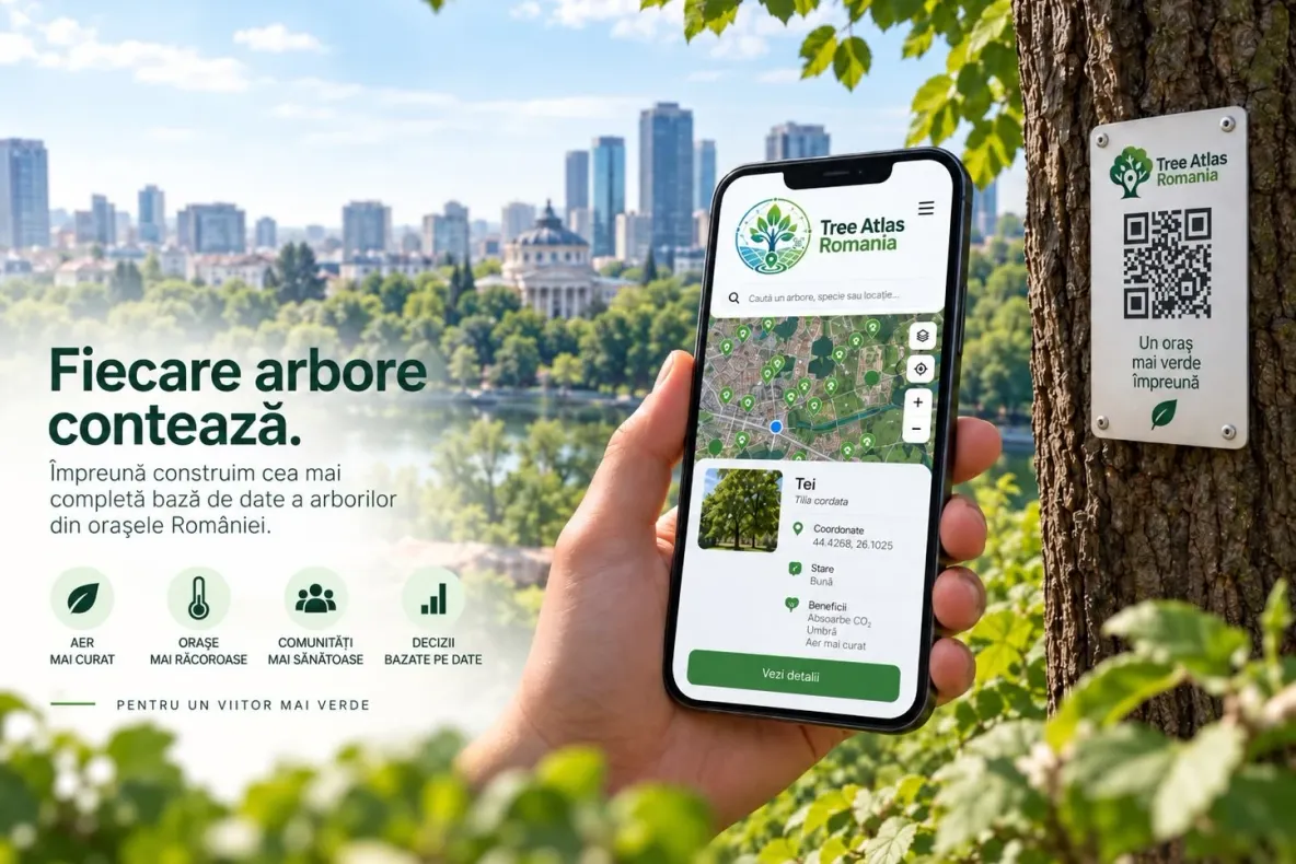 Asociația Re-Autentic și InfoCons dezvoltă o aplicație web pentru inventarierea arborilor din orașele României
