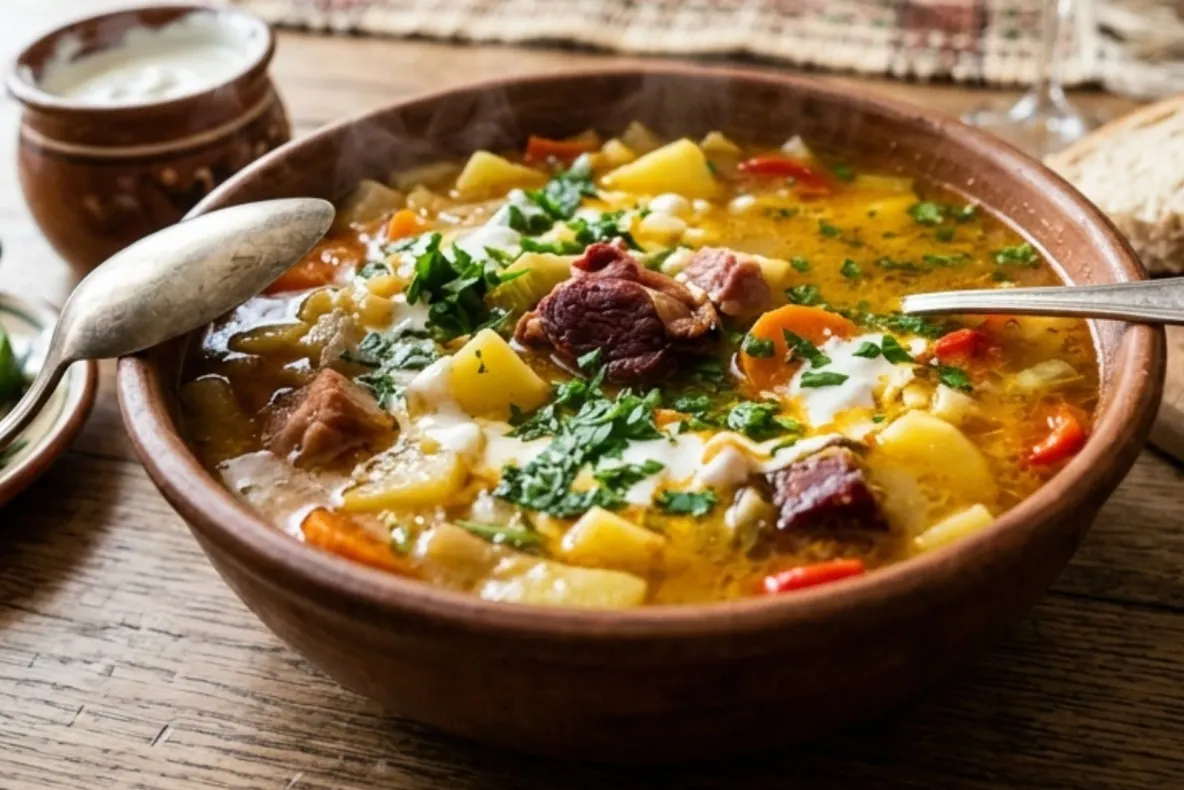 Ciorbă de cartofi cu afumătură, rețeta tradițională românească. Ingredientul care îi dă un gust aparte