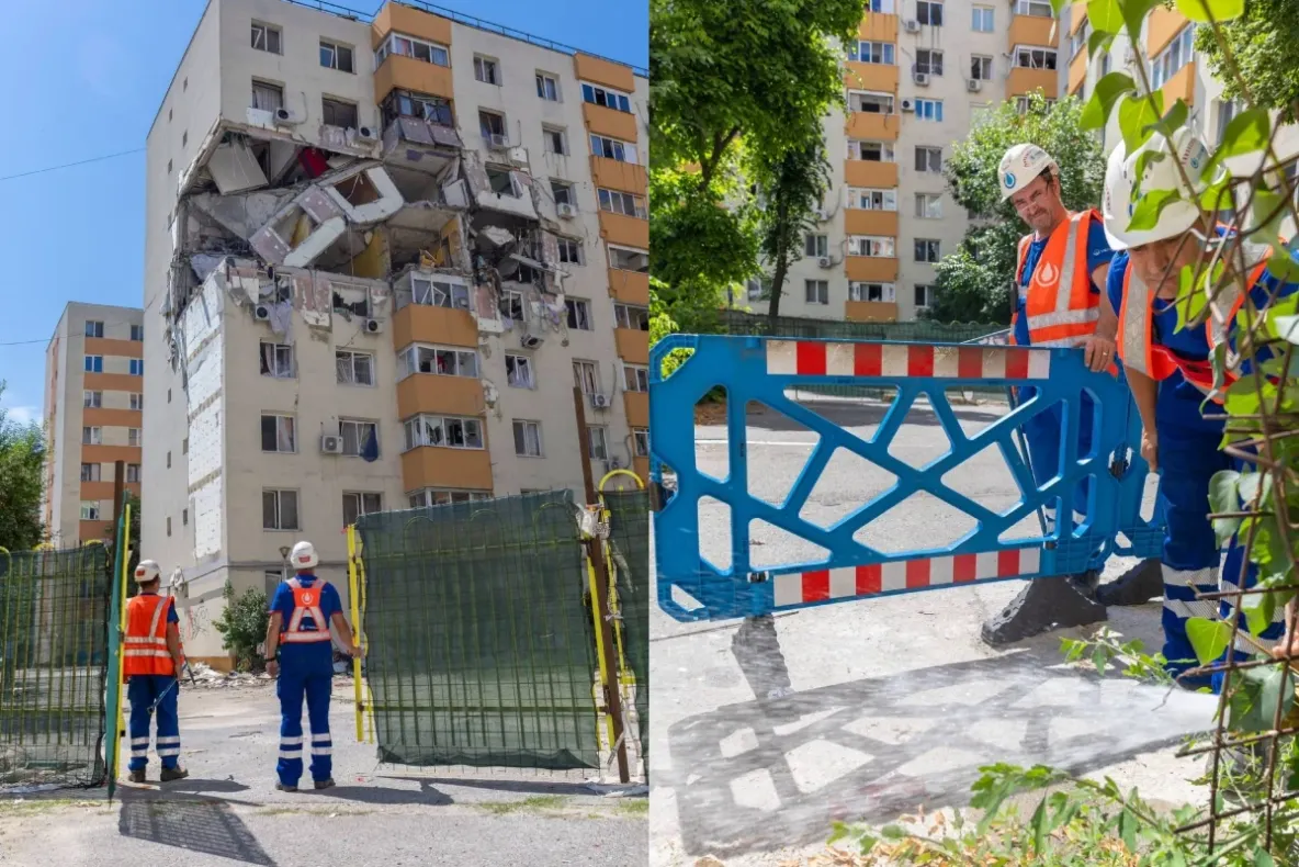 Blocul din Rahova, afectat de explozie, intră în lucrări de punere în siguranță. Constructorul a revenit pe șantier