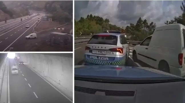 Cursă nebunească pe o autostradă din Italia. O șoferiță de naționalitate germană a mers 50 km pe contrasens: femeia era drogată
