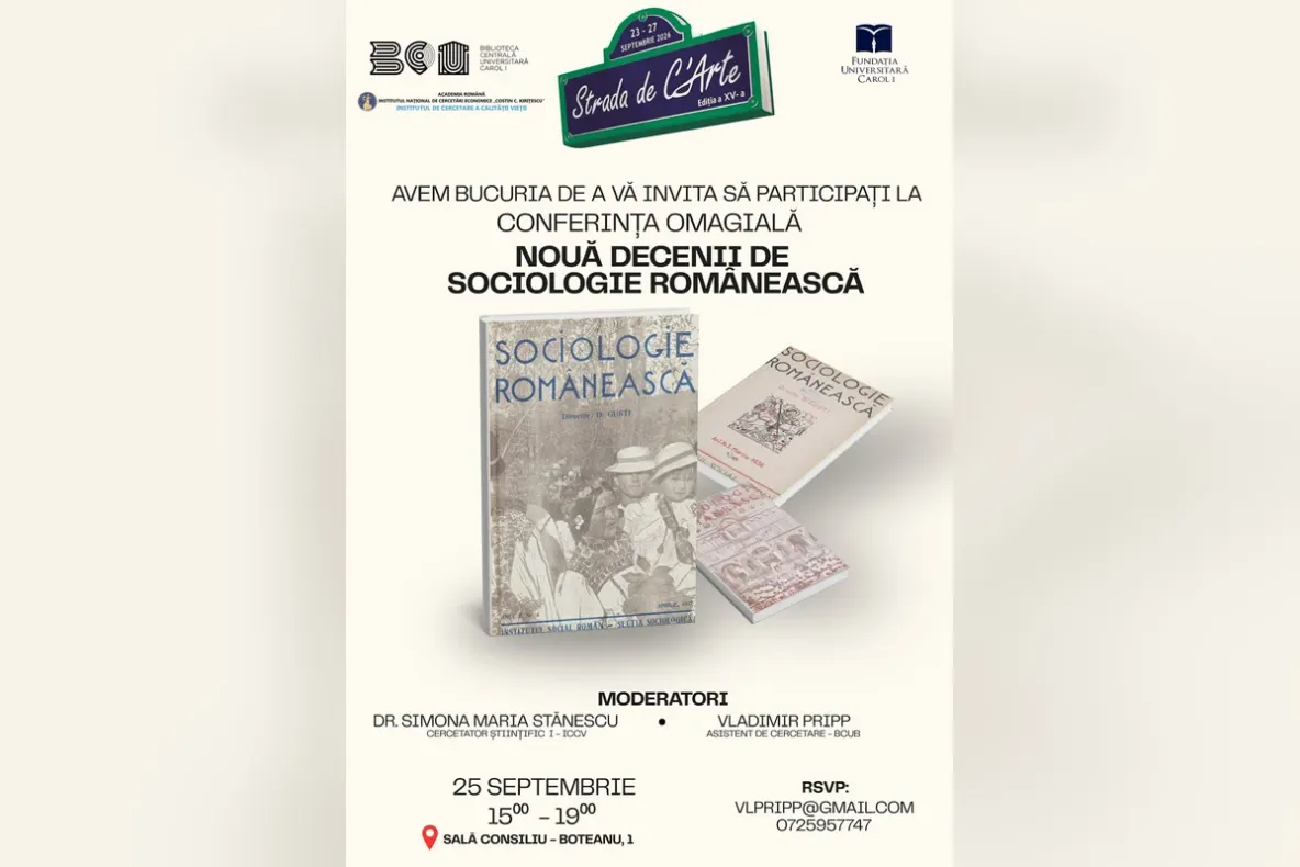 Nouă decenii de sociologie românească, marcate la București. Conferință dedicată lui Dimitrie Gusti, pe 25 septembrie