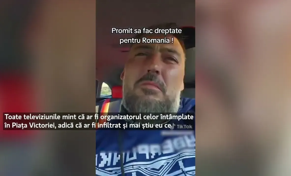 Protestatar din Piața Victoriei, prins cu un pistol în mașină. Bărbatul ar fi amenințat polițiștii pe rețelele sociale VIDEO