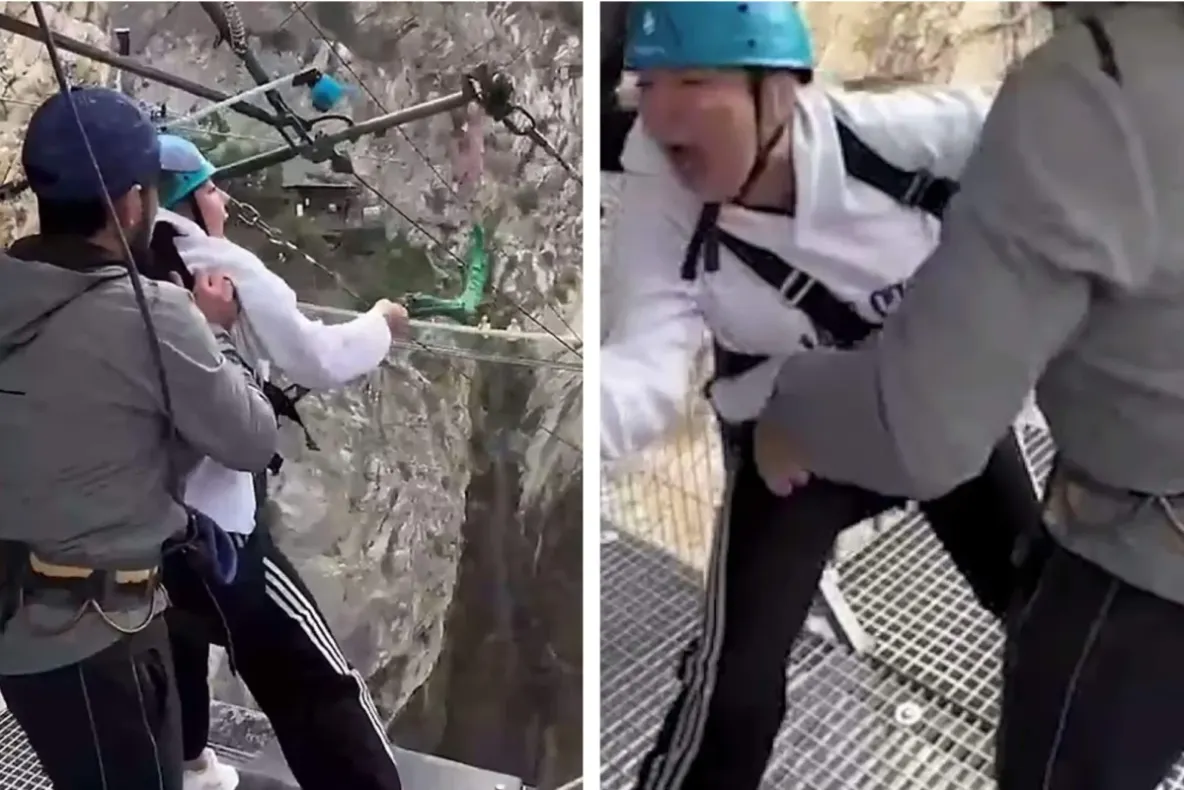 Moment șocant: o turistă ar fi fost forțată să sară de la aproape 79 de metri. Femeia implora să fie lăsată să plece