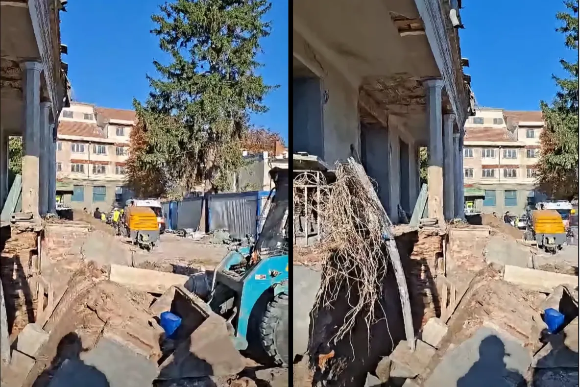 Tragedie la Tecuci. Un muncitor a murit după ce un zid s-a prăbușit peste el - video