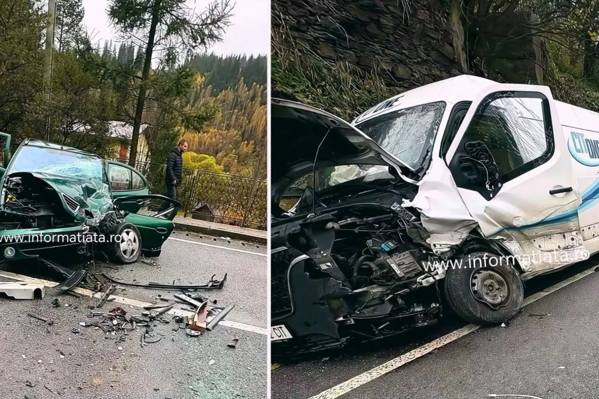 Accident rutier pe DN 17, în Suceava: coliziune între un autoturism și o autoutilitară, la Iacobeni
