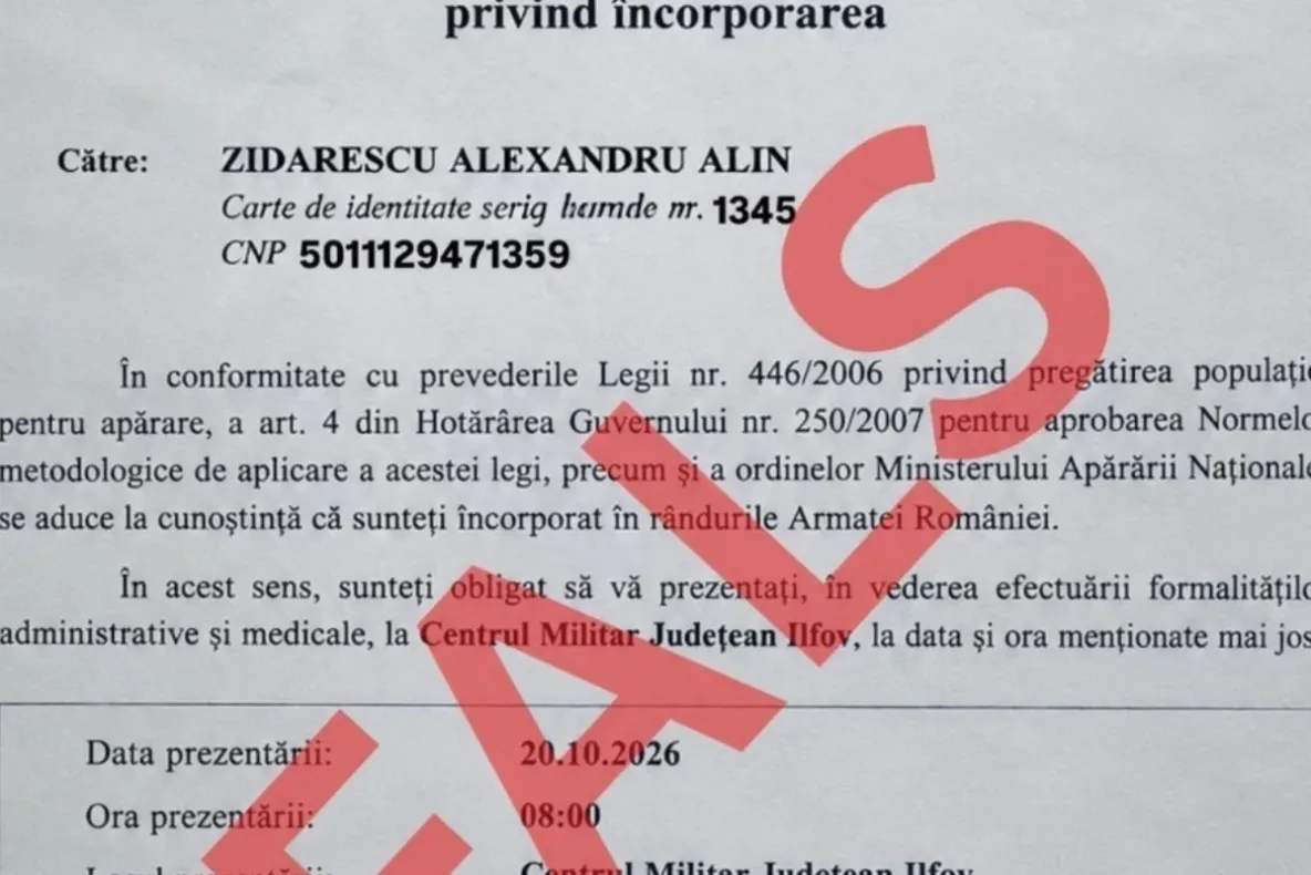 Alertă MApN: document fals despre încorporarea de urgență a tinerilor circulă online. Ce trebuie să știe românii