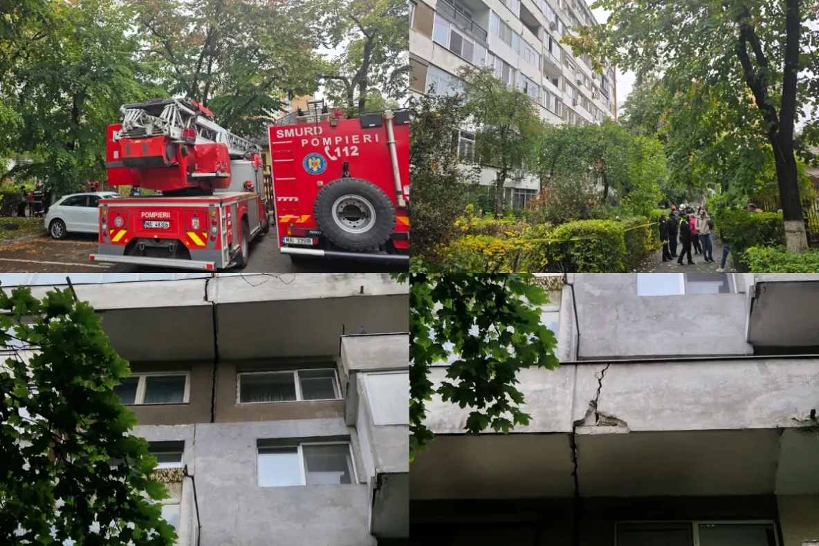 Alertă în Sectorul 6 al Capitalei! Zeci de oameni, evacuați dintr-un bloc cu risc seismic după apariția unei crăpături între etaje