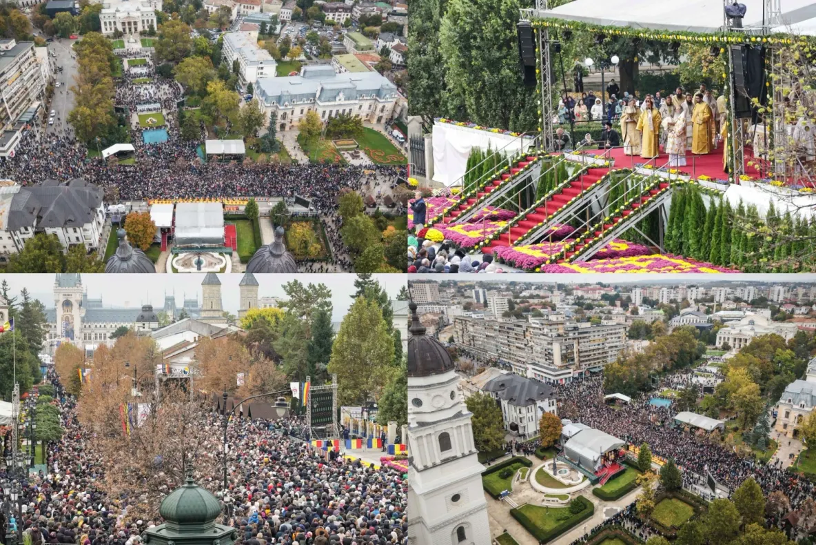 Imagini impresionante de la hramul Sfintei Parascheva. Peste 28.000 de persoane și-au unit drumurile și inimile în rugăciune, la Iași- VIDEO