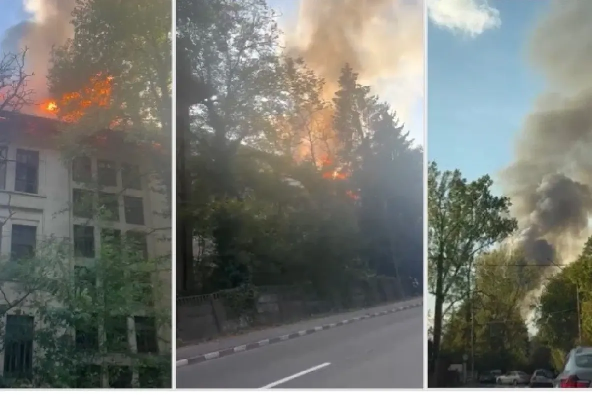Incendiu puternic la o fostă unitate militară din Râmnicu Vâlcea! Mobilizare masivă de pompieri. Traficul, blocat complet - VIDEO