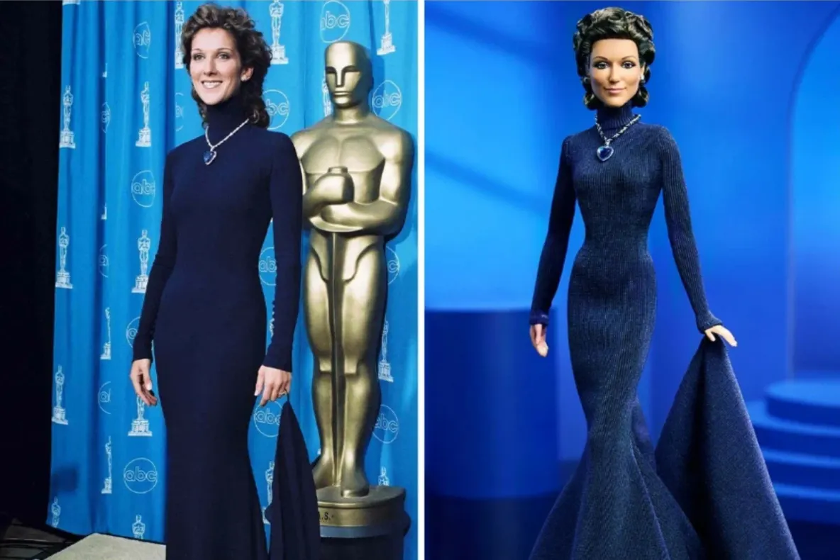 Céline Dion are propria Barbie. Păpușa reproduce rochia de la Oscarurile din 1998