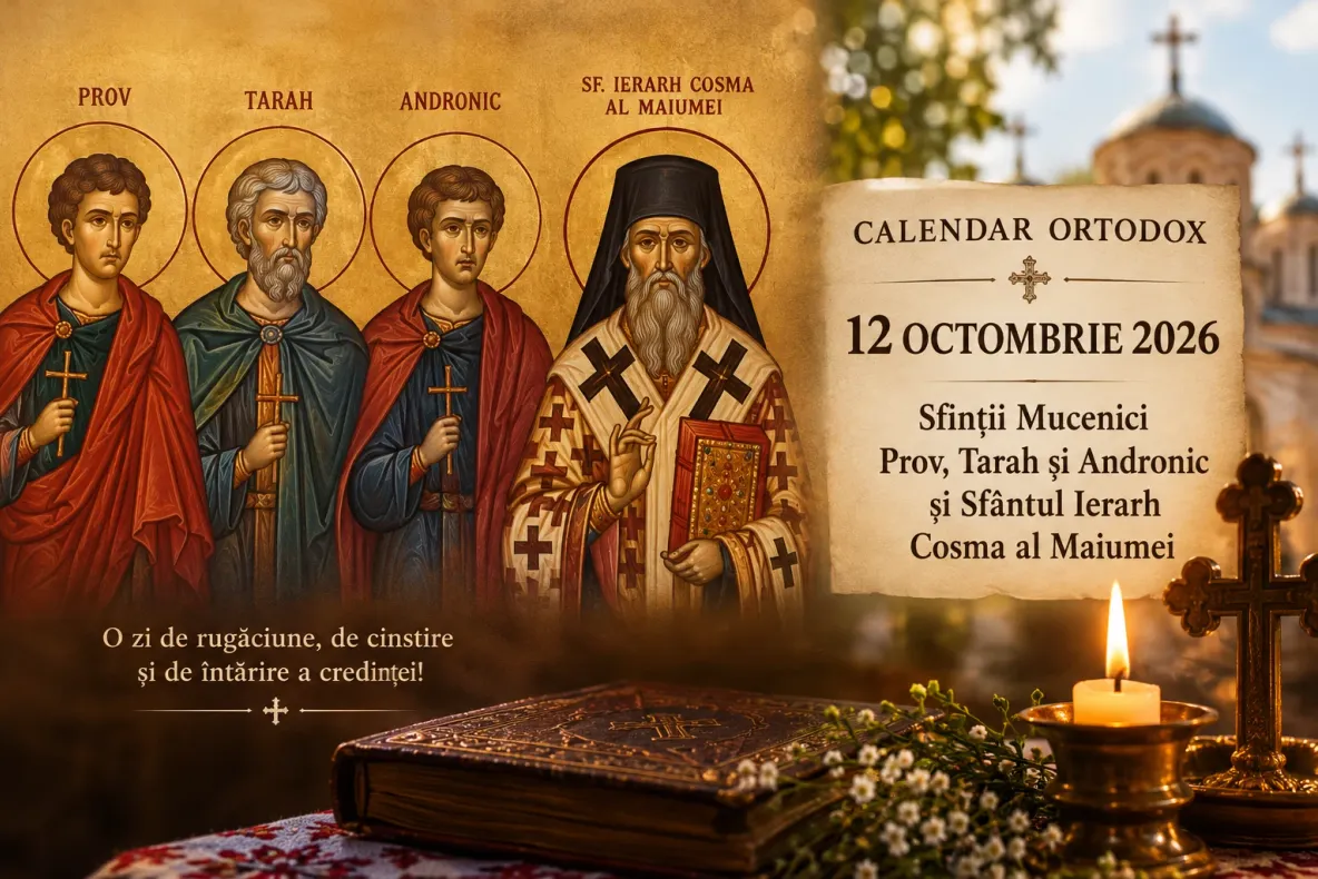 Calendar ortodox 12 octombrie 2026. Ce sfinți sunt sărbătoriți astăzi și ce semnificație are ziua