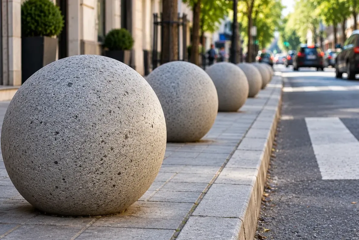 De ce sunt puse bile de beton pe trotuare? Nu sunt simple decorațiuni! Rolul important pe care puțini oameni îl cunosc